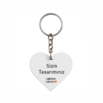 Baskılı Pvc Kalpli Anahtarlık
