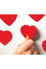 Buzdolabı Magnet Mıknatıs Kalp 6x6cm (10 ADET) - Not-resim Tutucu Buzdolabı Magnet - Görsel 3