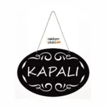 AÇIK, KAPALI, Kapı Yazısı, Kapı Duvar Pano Karşılama Tabelası - Görsel 2
