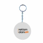 Baskılı Anahtarlık Yuvarlak Ahşap