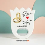 Düğün Nişan Söz Nikah Mevlüd Hediyesi - Lale Magnet Açacak