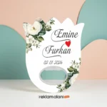 Düğün - Nişan -  Söz - Nikah Hediyesi - Lale Magnet Açacak