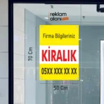 Gayrimenkul - Emlak Kiralık Afiş 50x70 cm ( YIRTILMAZ Branda ) - Görsel 2