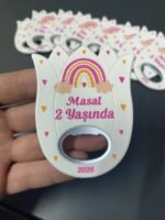 Lale Açacak Magnet, Kız Bebek Magneti 2 Yaşında , Yeni Doğan, Doğum Günü Hediyelikleri - Görsel 2