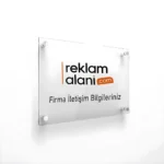 Şeffaf Pleksi Kapı Tabelası