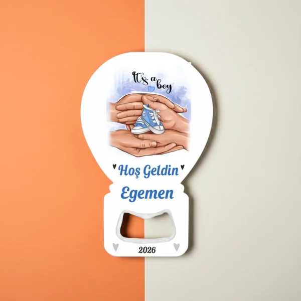 Magnet Açacak Yeni Doğan, Doğum Günü, Erkek Bebek Hediyelik Magneti