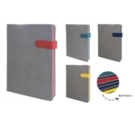 Logo Baskılı Termo Deri Kenarları Boyalı Mıknatıslı Defter ( 15 x 21 cm )