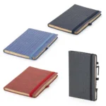 Logo Baskılı Termo Deri Yumuşak Çift Kapak Defter ( 13 x 21 cm ) 6472